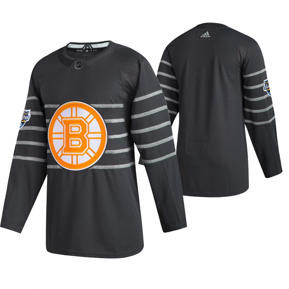 Men's Boston Bruins Blank 2020 Grey All Star Stitched NHL Jersey